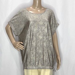 CALVIN KLEIN METALLIC SNAKE PRINT OVERSIZED TOP